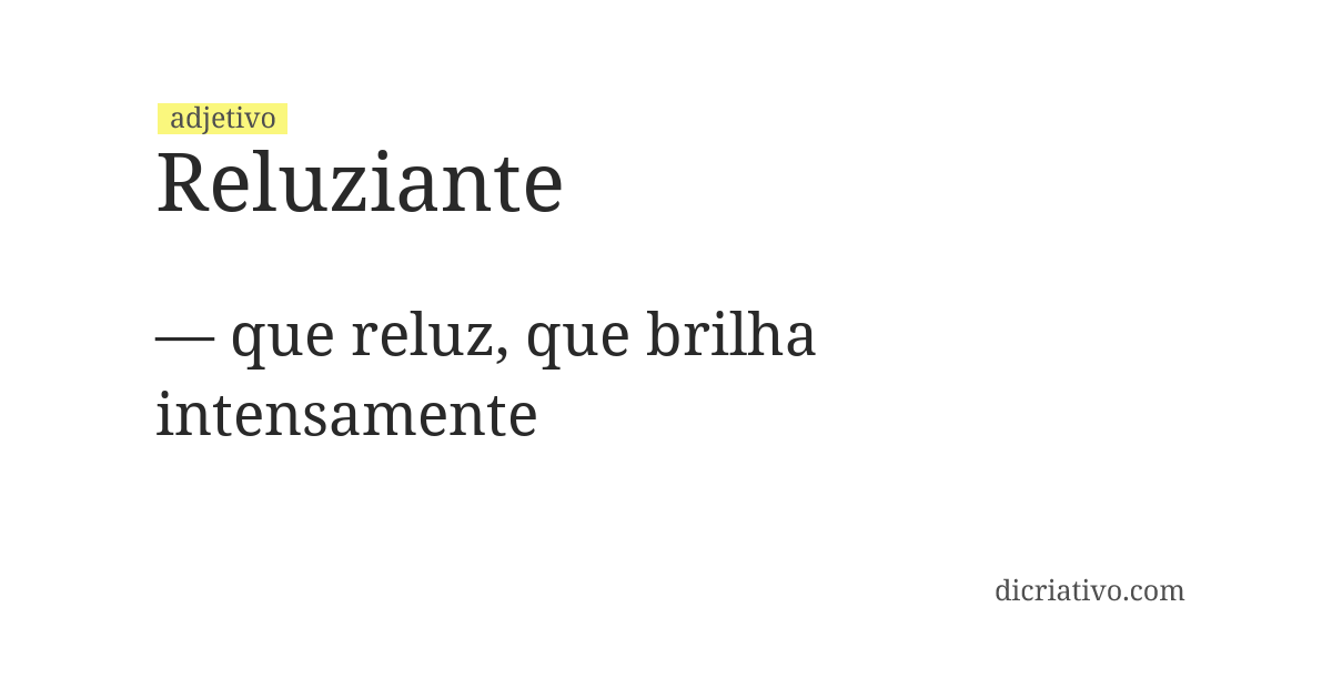 Significado de reluziante