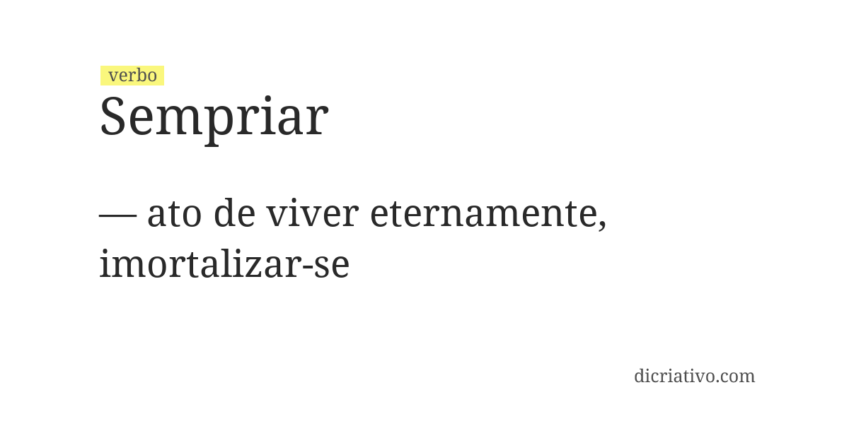 Significado de sempriar
