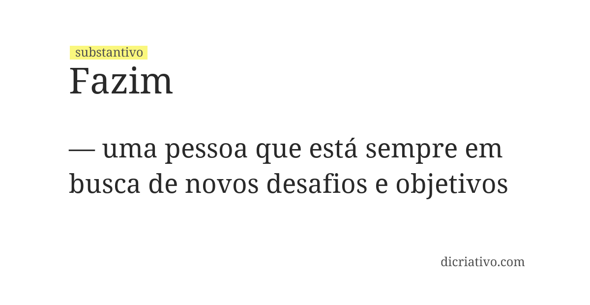 Significado de fazim