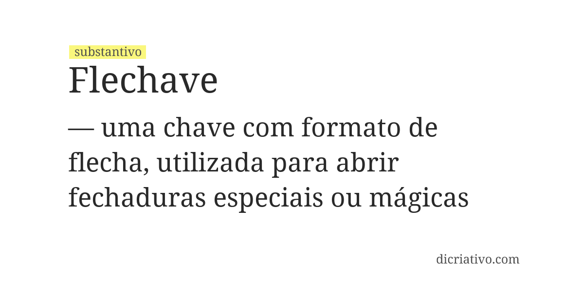 Significado de flechave
