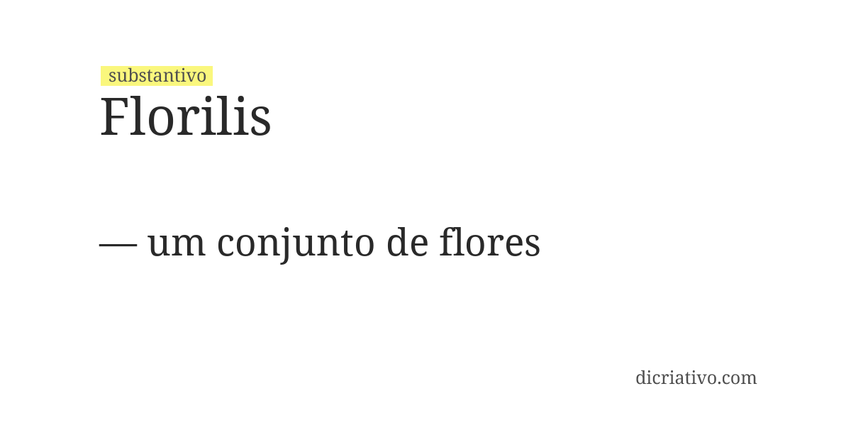 Significado de florilis