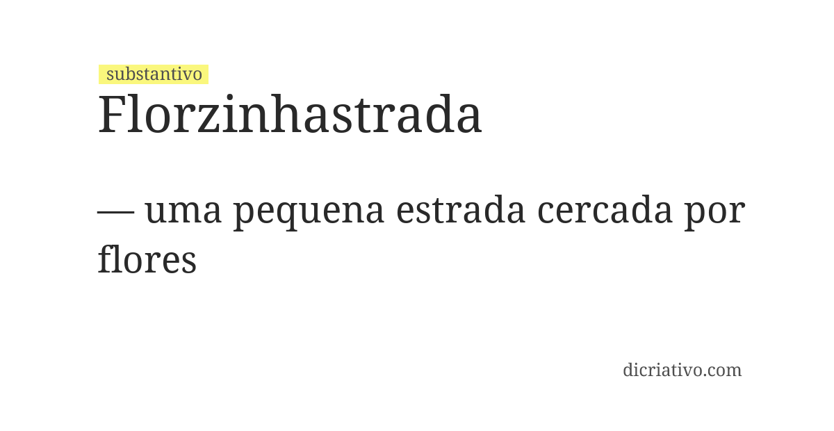 Significado de florzinhastrada