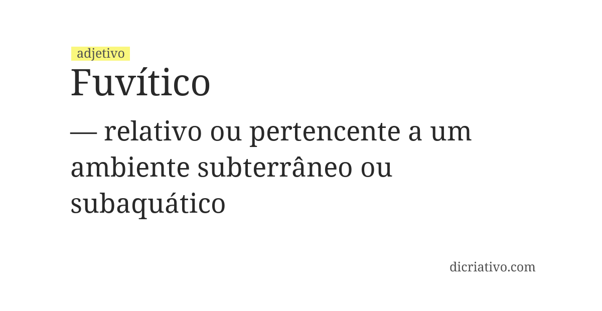 Significado de fuvítico