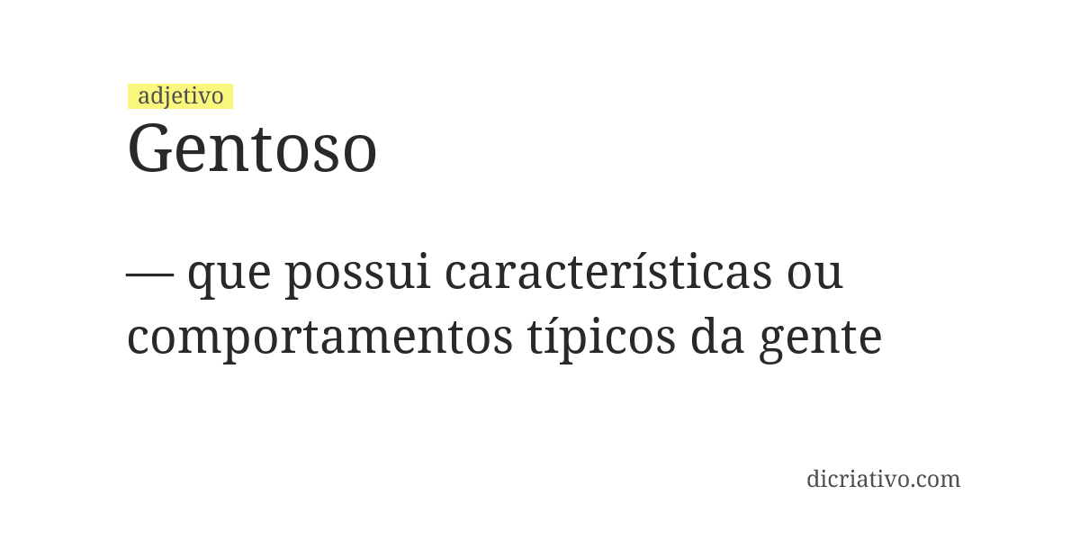 Significado de gentoso