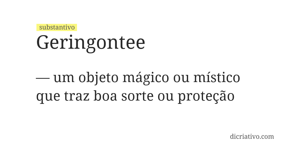 Significado de geringontee