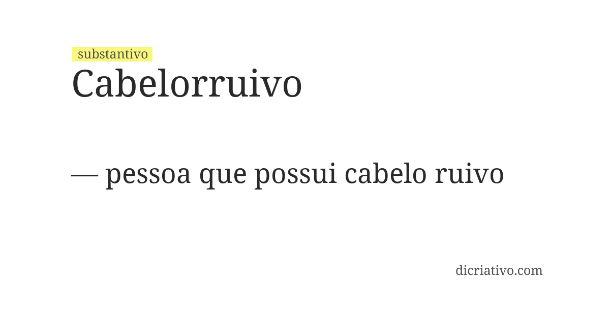 Significado de cabelorruivo