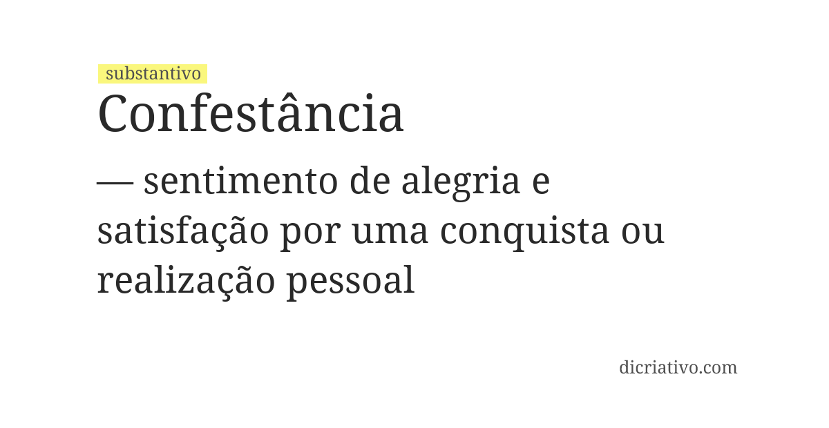 Significado de confestância