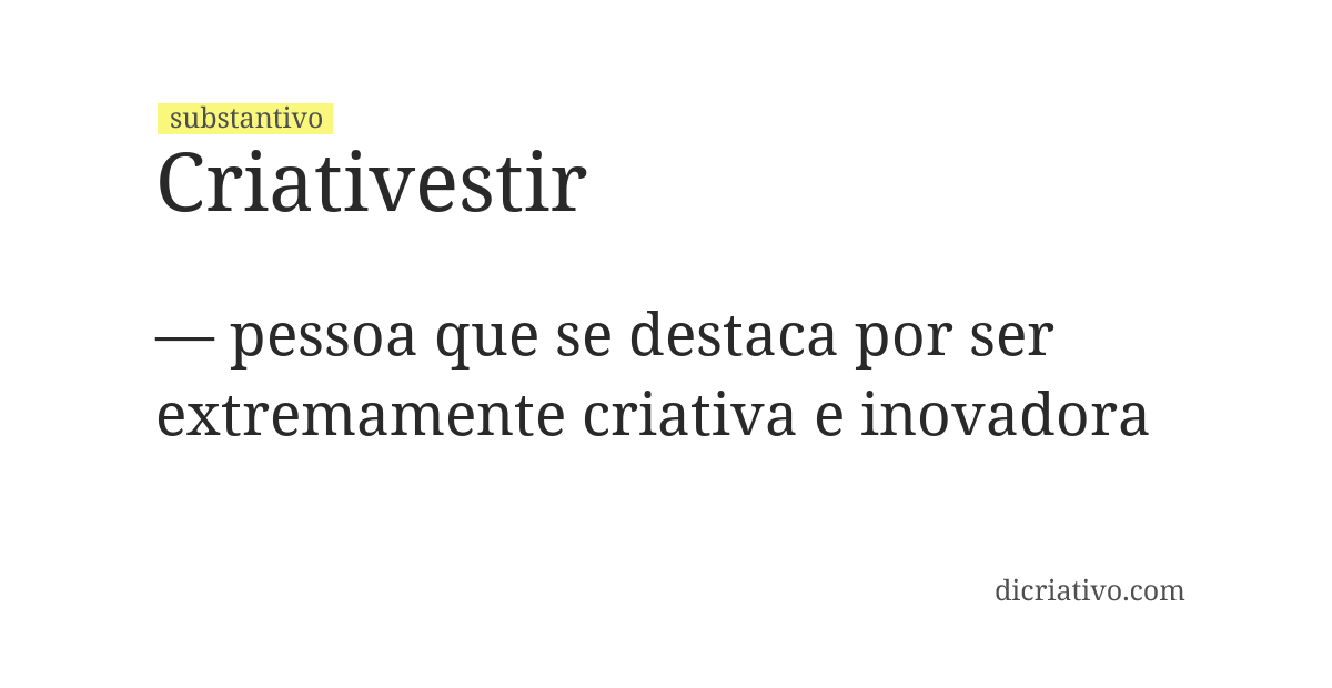 Significado de criativestir