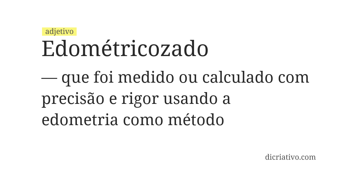 Significado de edométricozado