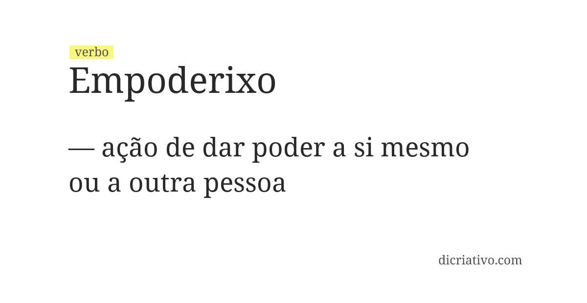 Significado de empoderixo