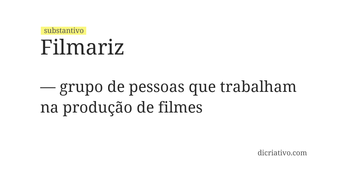 Significado de filmariz