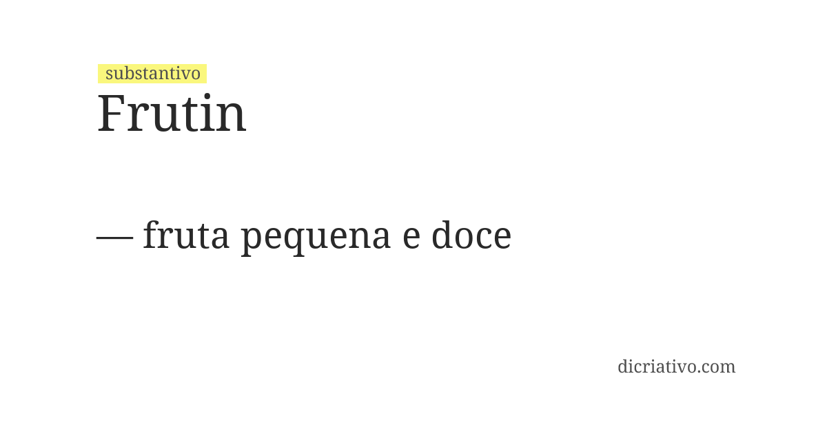 Significado de frutin