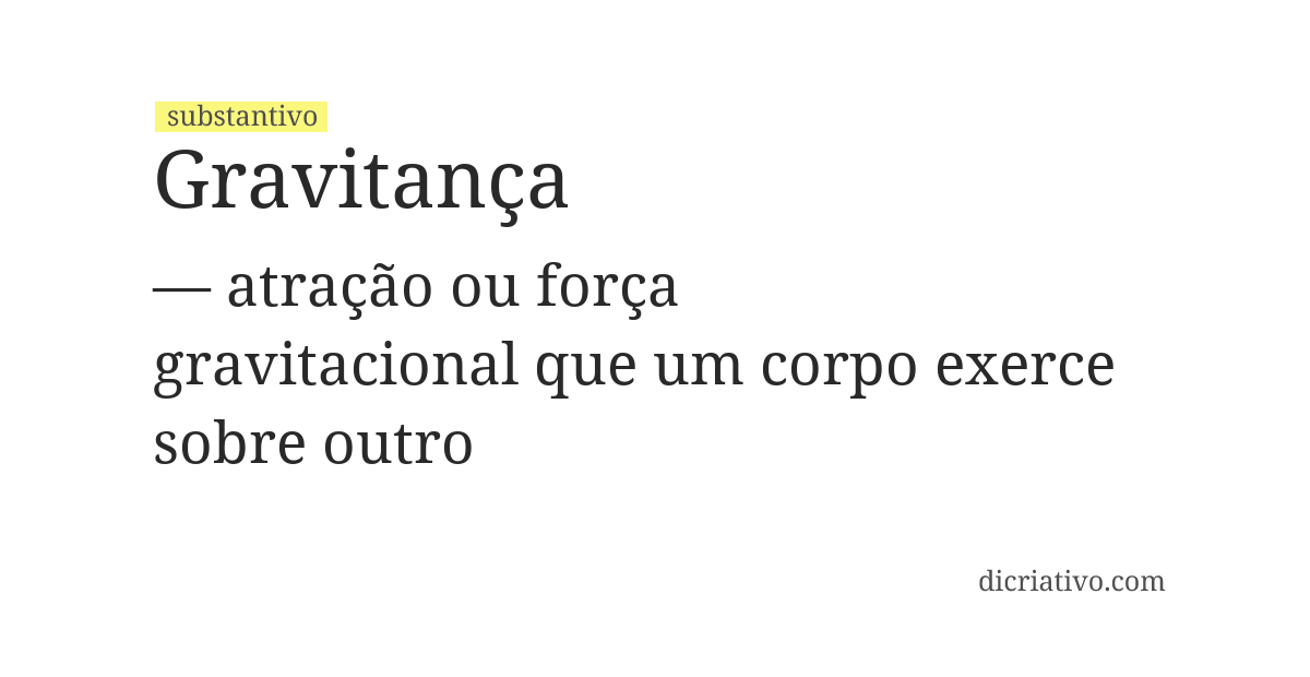 Significado de gravitança