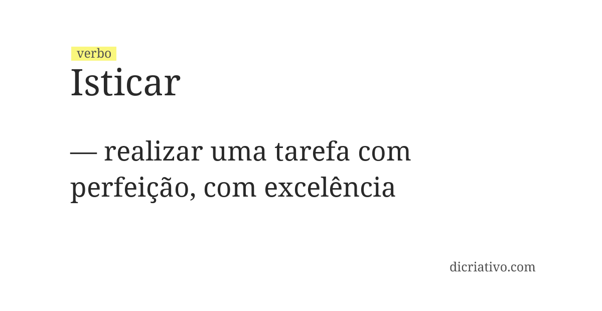 Significado de isticar