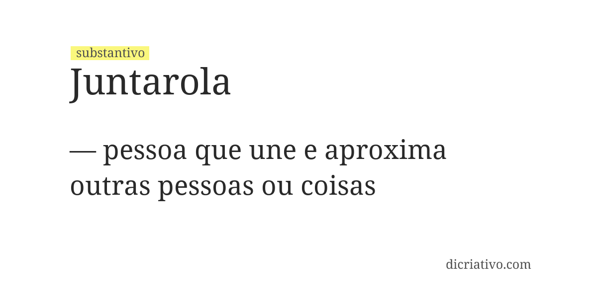 Significado de juntarola