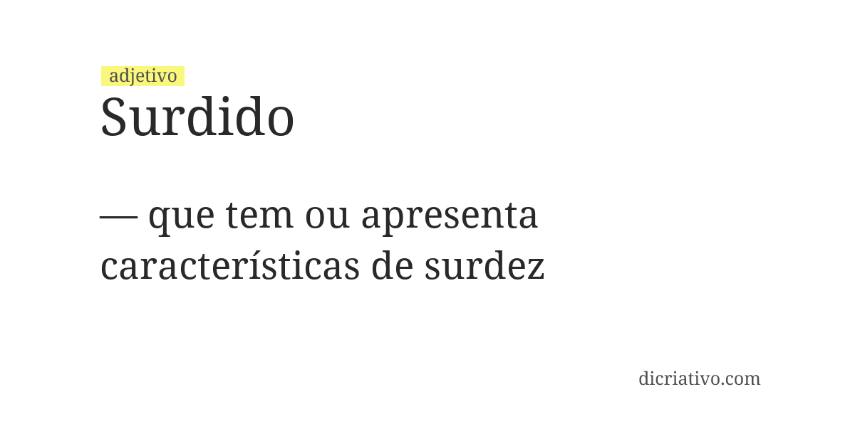 Significado de surdido