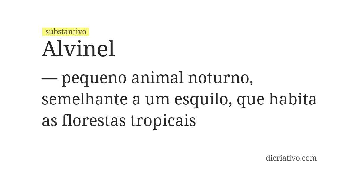 Significado de alvinel