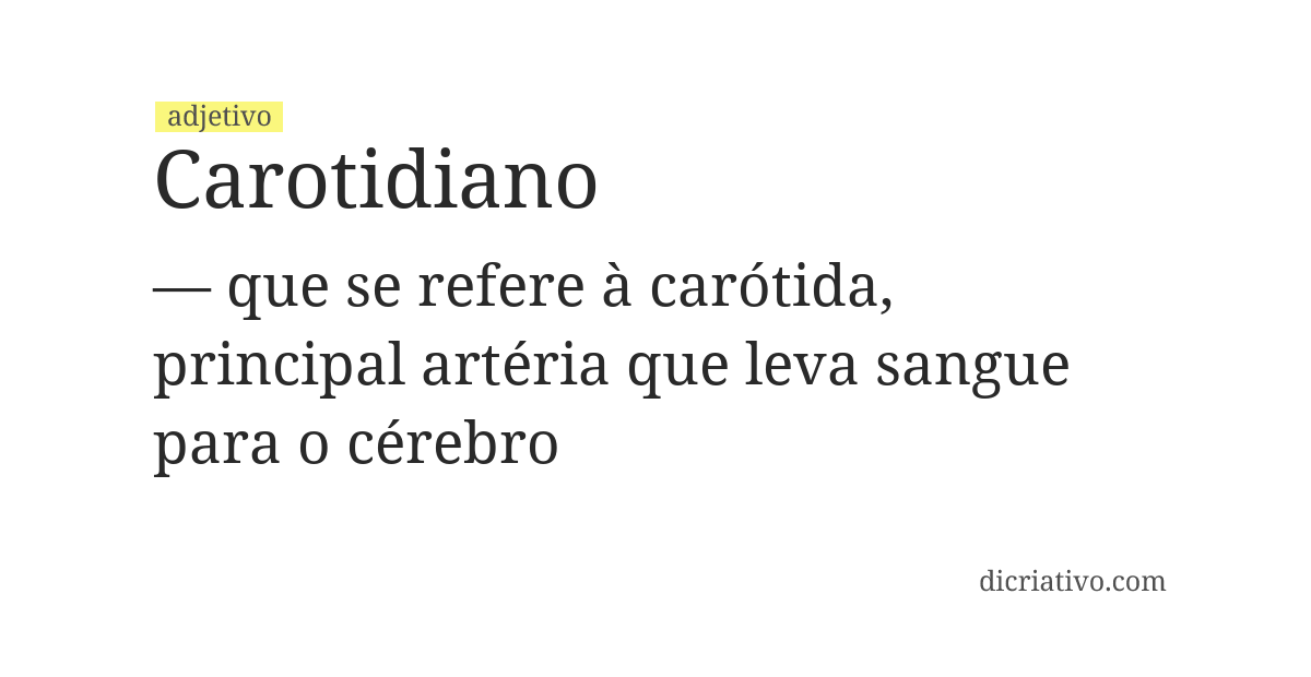 Significado de carotidiano