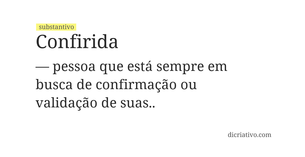 Significado de confirida