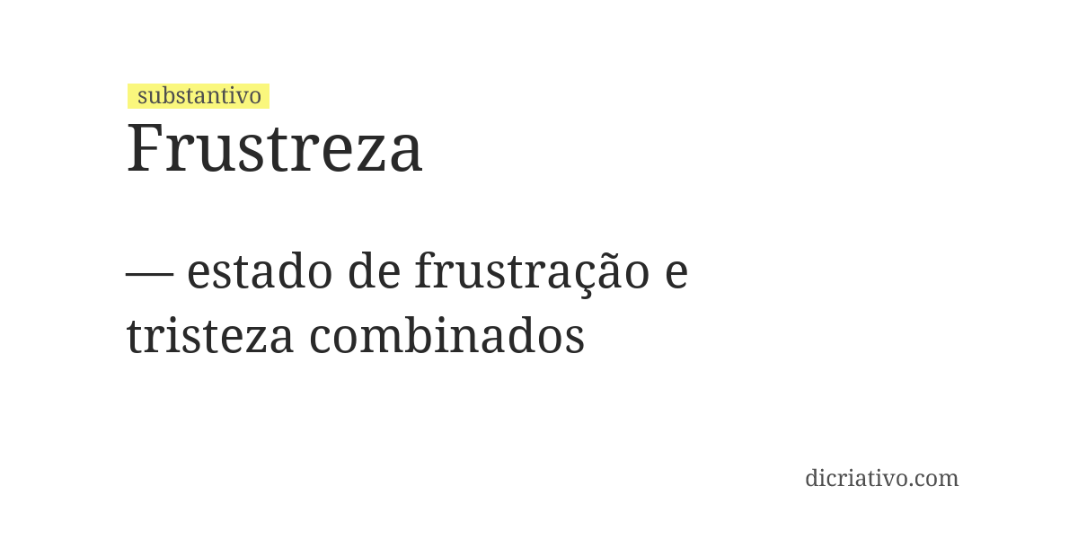 Significado de frustreza