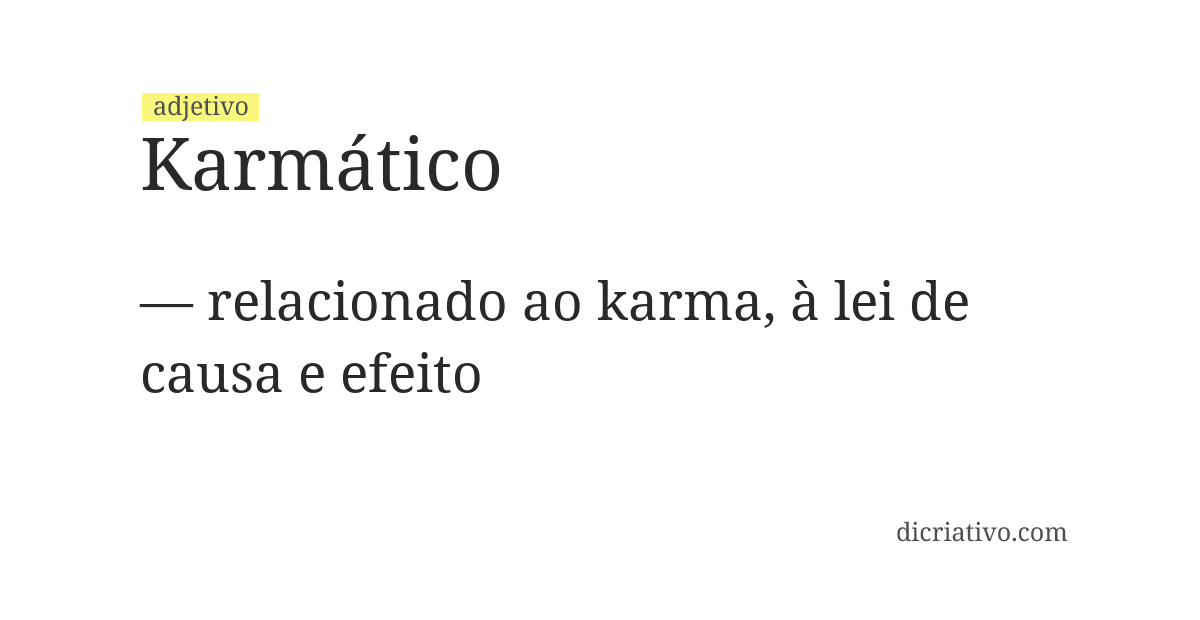 Significado de karmático