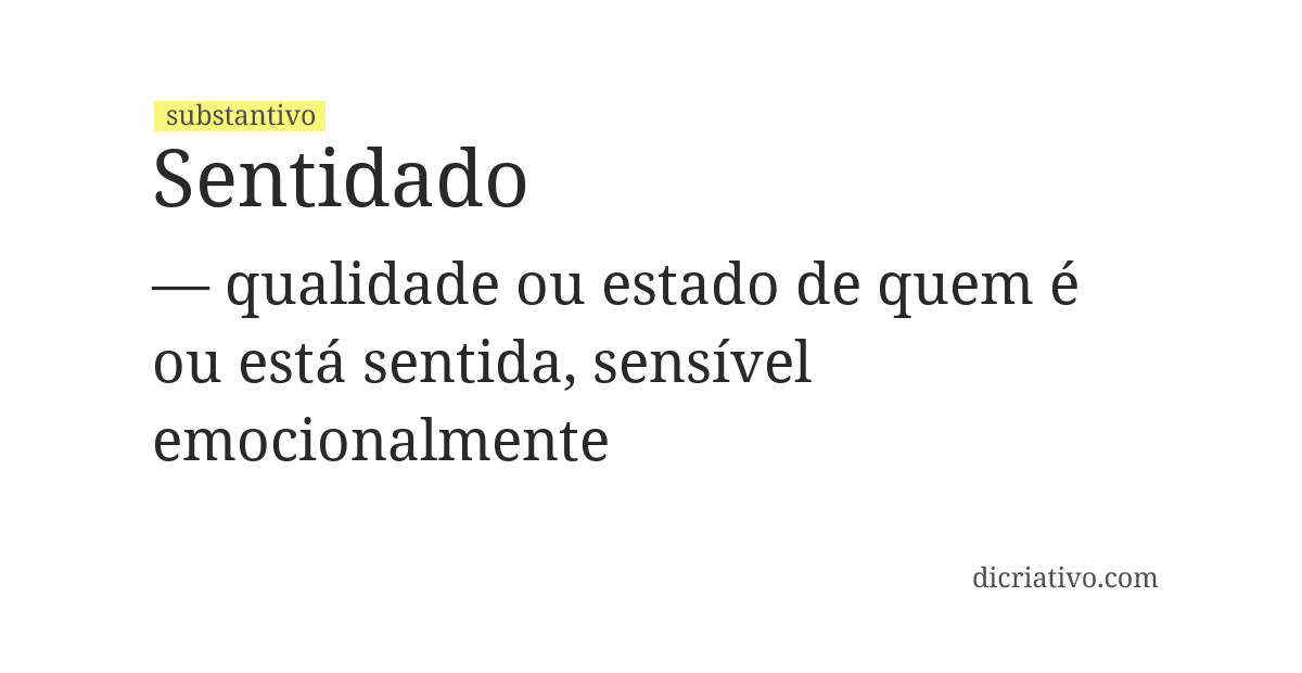 Significado de sentidado