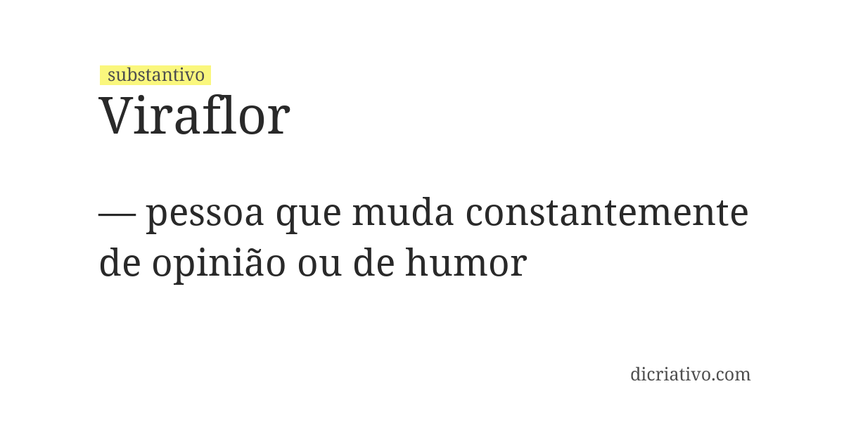Significado de viraflor