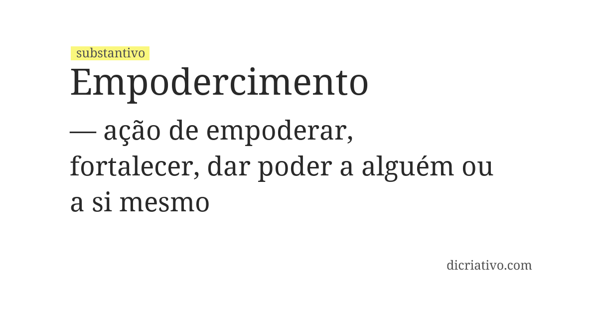 Significado de empodercimento