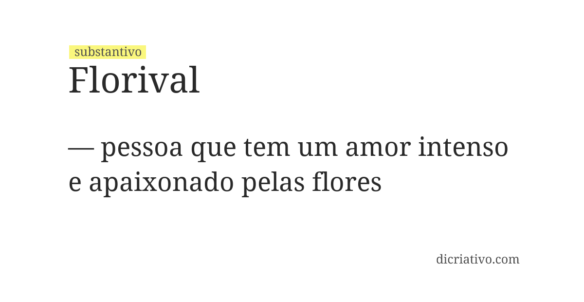 Significado de florival