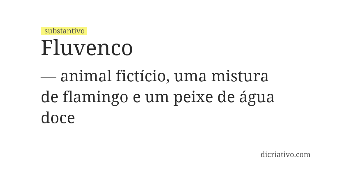 Significado de fluvenco