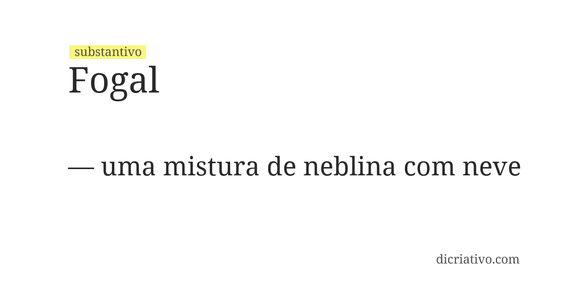 Significado de fogal