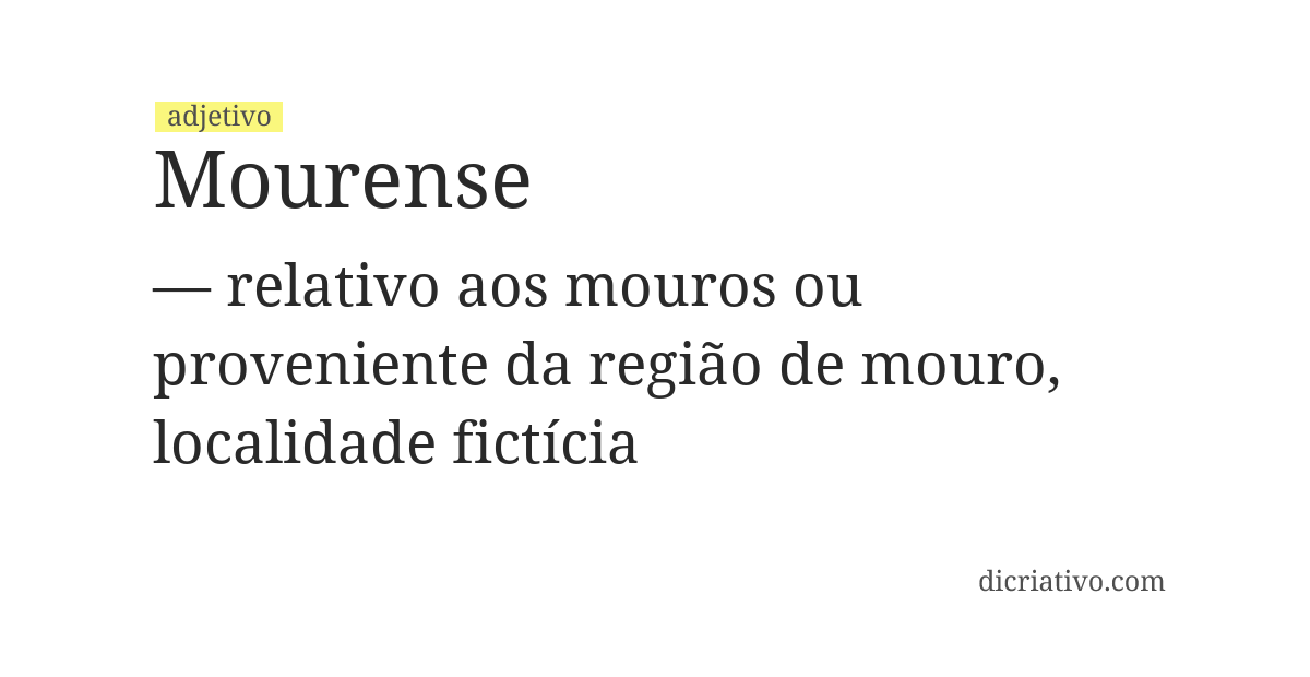 Significado de mourense