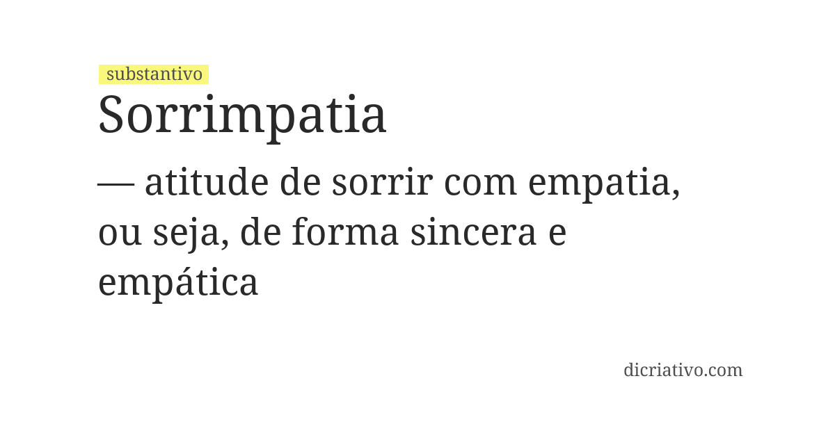 Significado de sorrimpatia