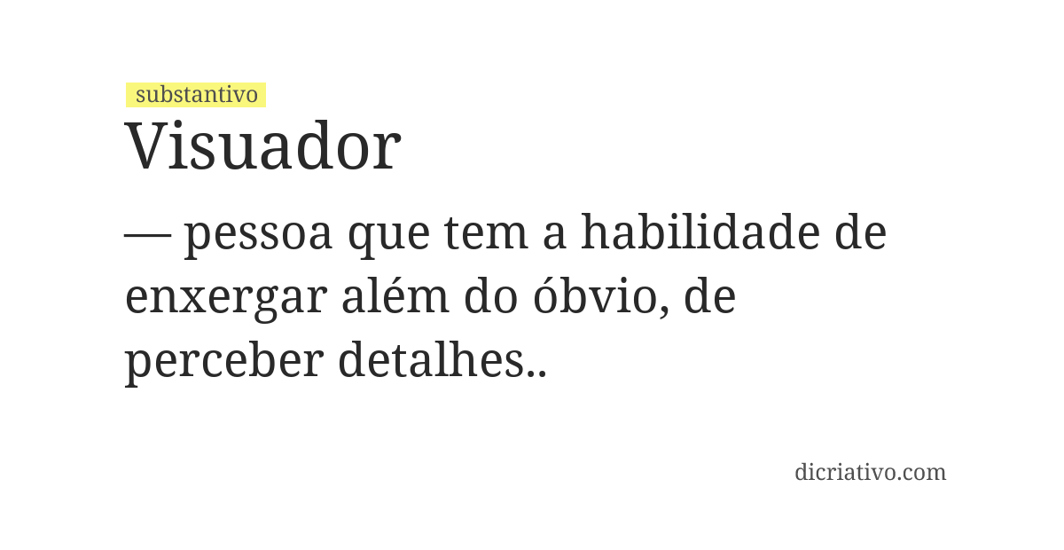 Significado de visuador