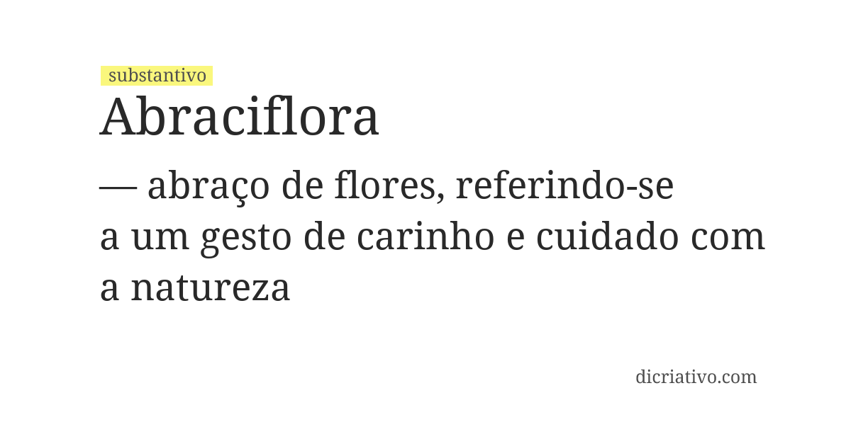Significado de abraciflora