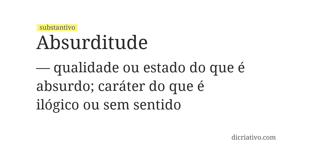 Significado de absurditude