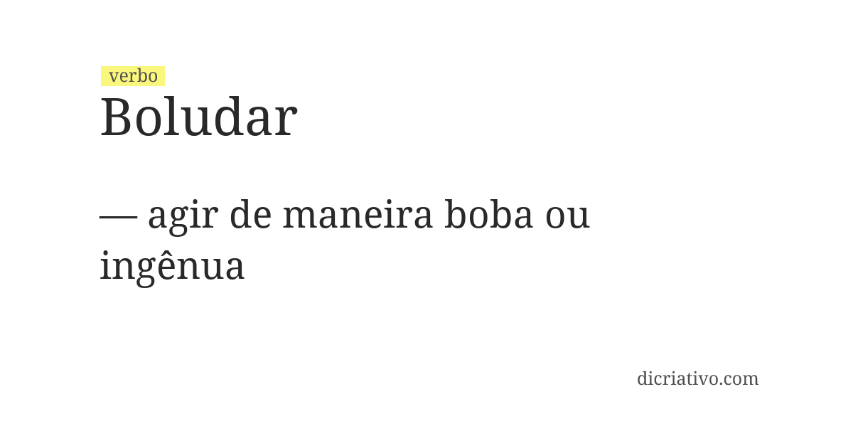 Significado de boludar