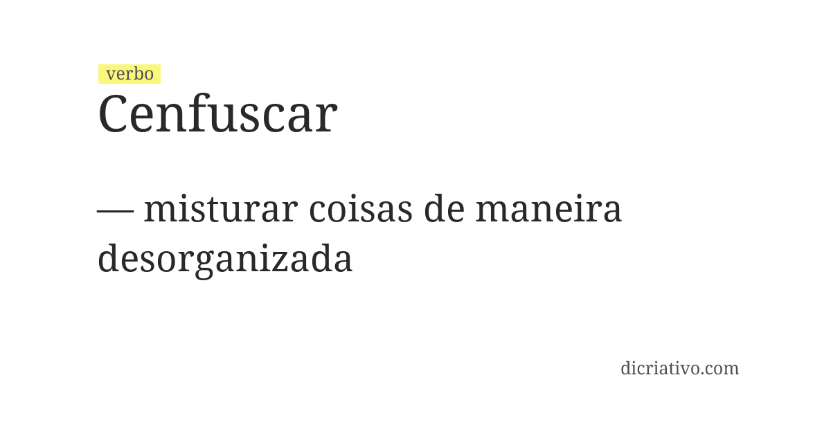 Significado de cenfuscar