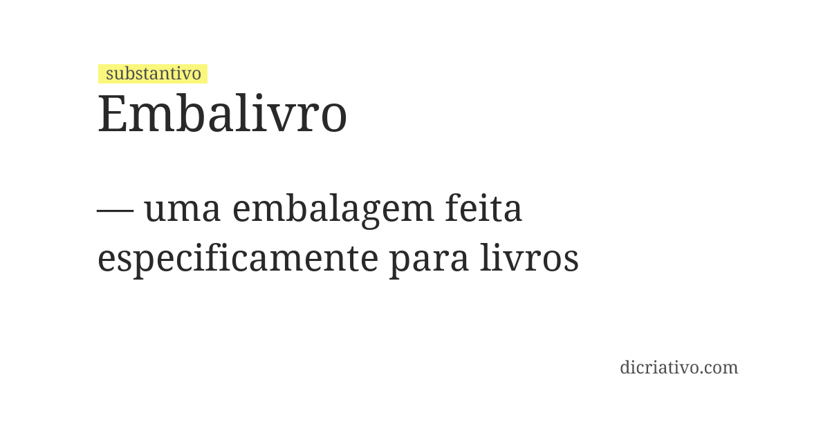 Significado de embalivro