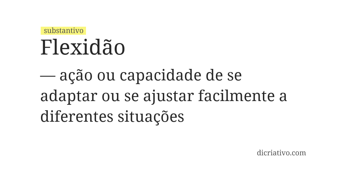 Significado de flexidão