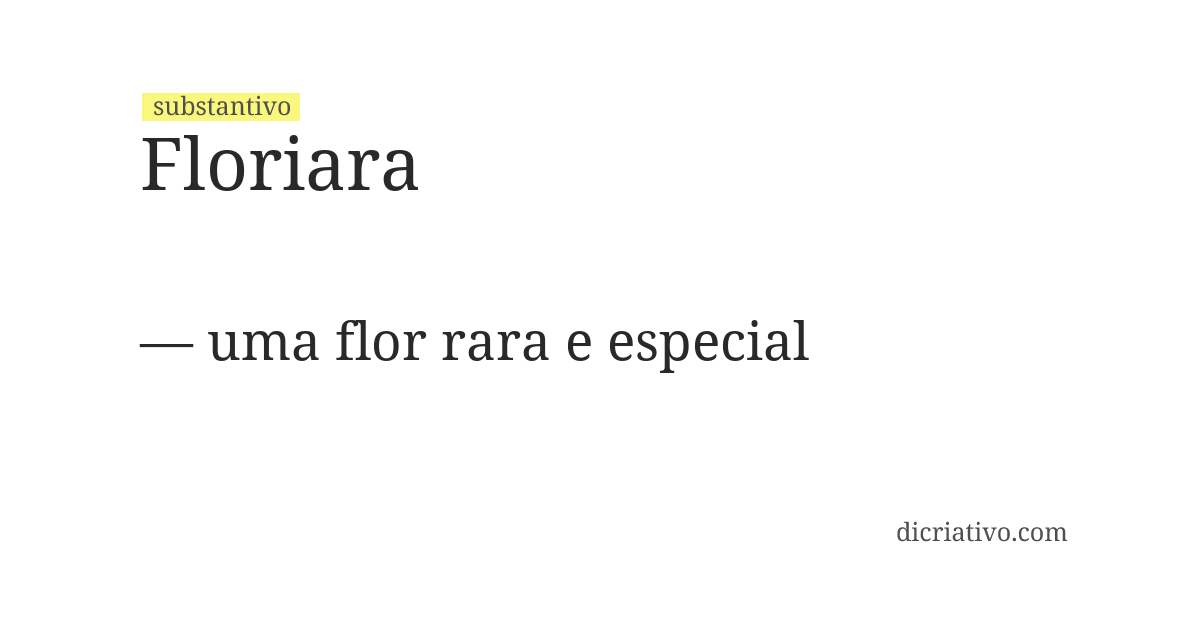 Significado de floriara