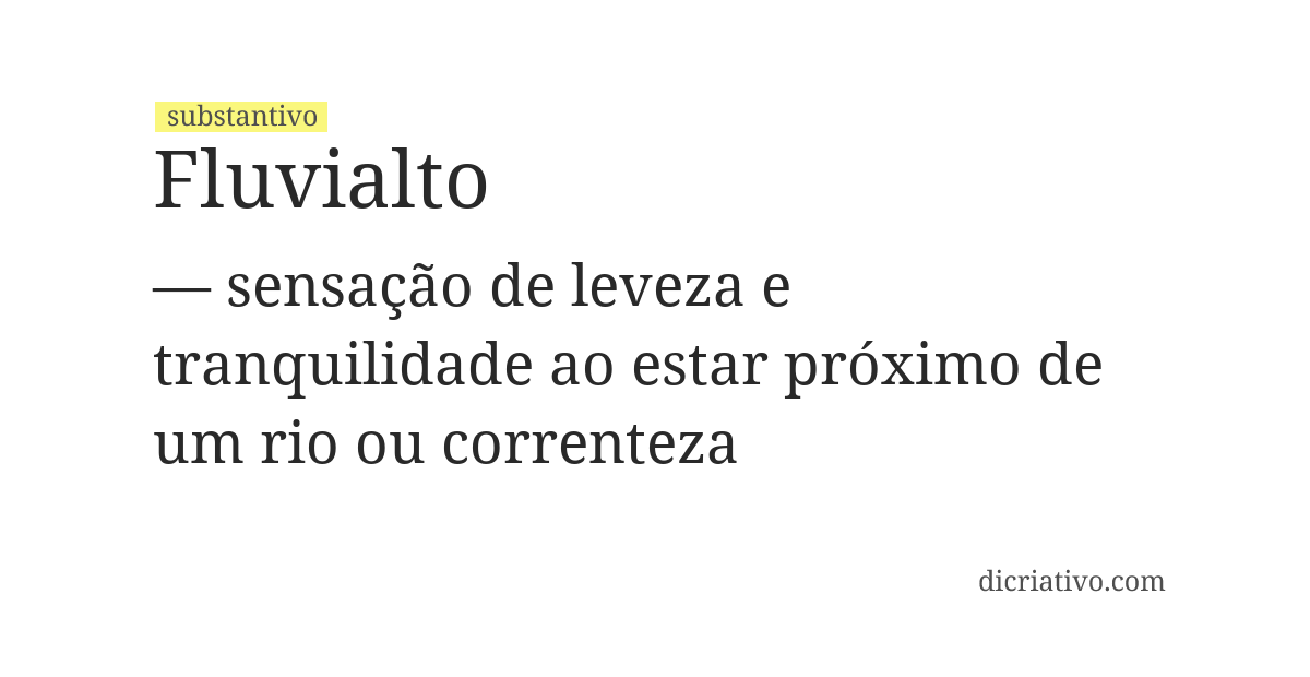 Significado de fluvialto