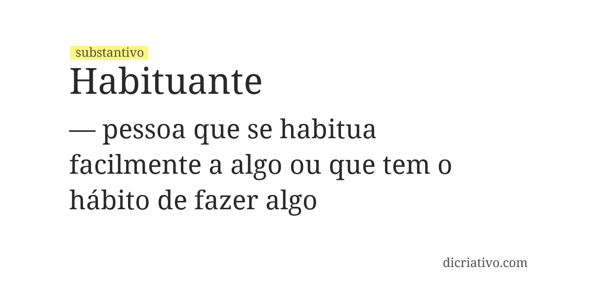 Significado de habituante