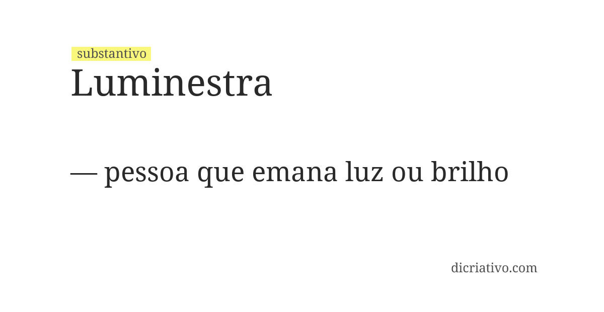 Significado de luminestra