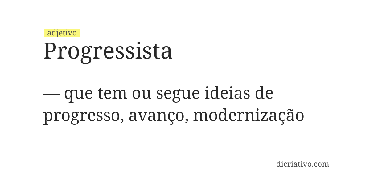 Significado de progressista