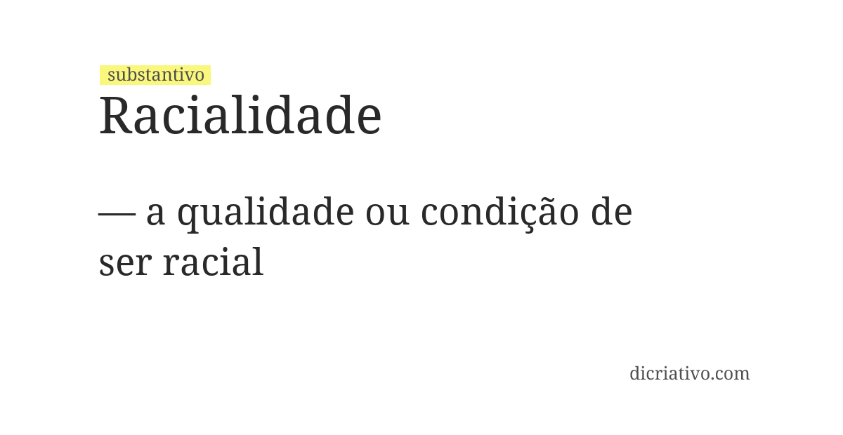Significado de racialidade