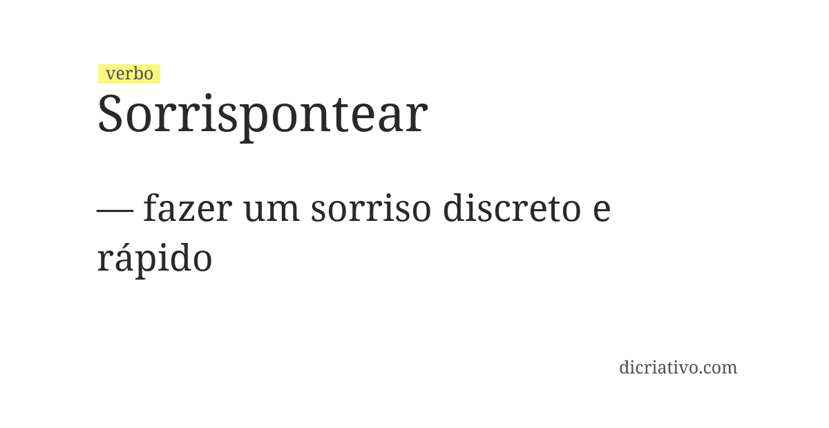 Significado de sorrispontear