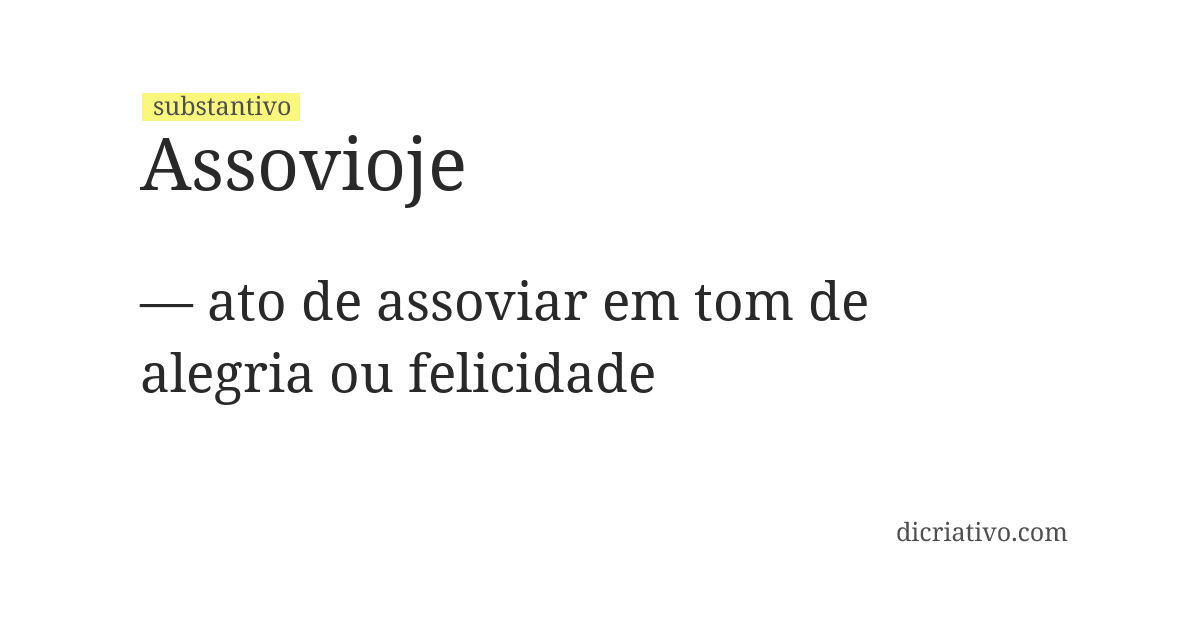 Significado de assovioje