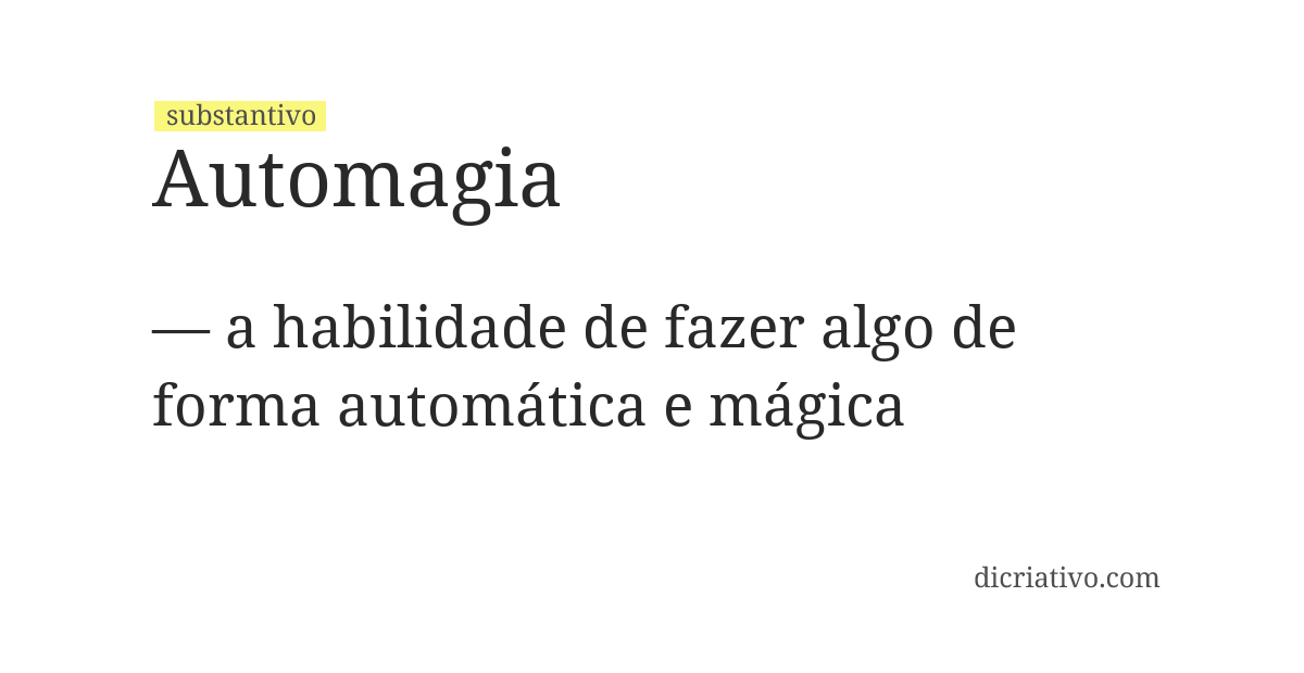 Significado de automagia