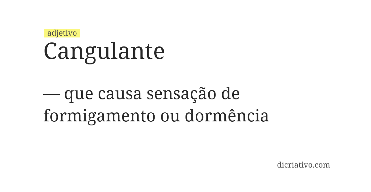 Significado de cangulante